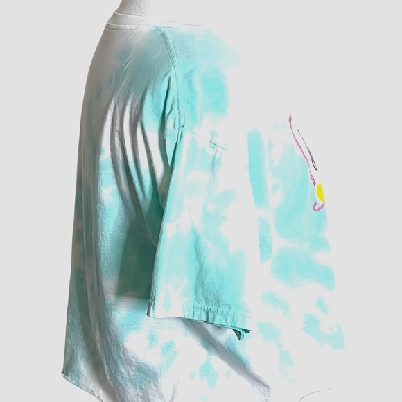 Hello Kitty & Friends Tie-Dye Kawaii Graphic T Crop Top Sanrio Women’s Sz Large - Picture 3 of 6